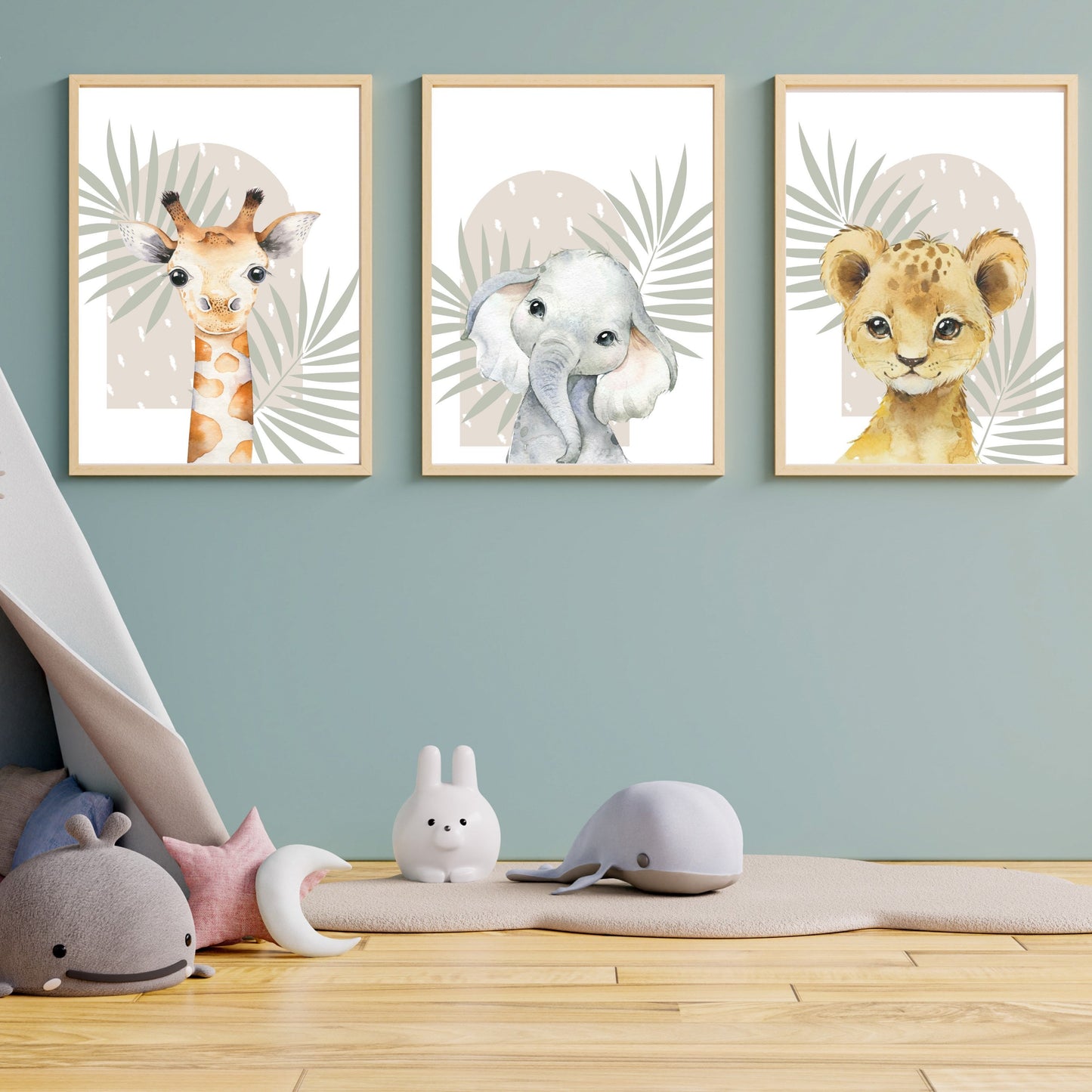 Safari animals boho style set