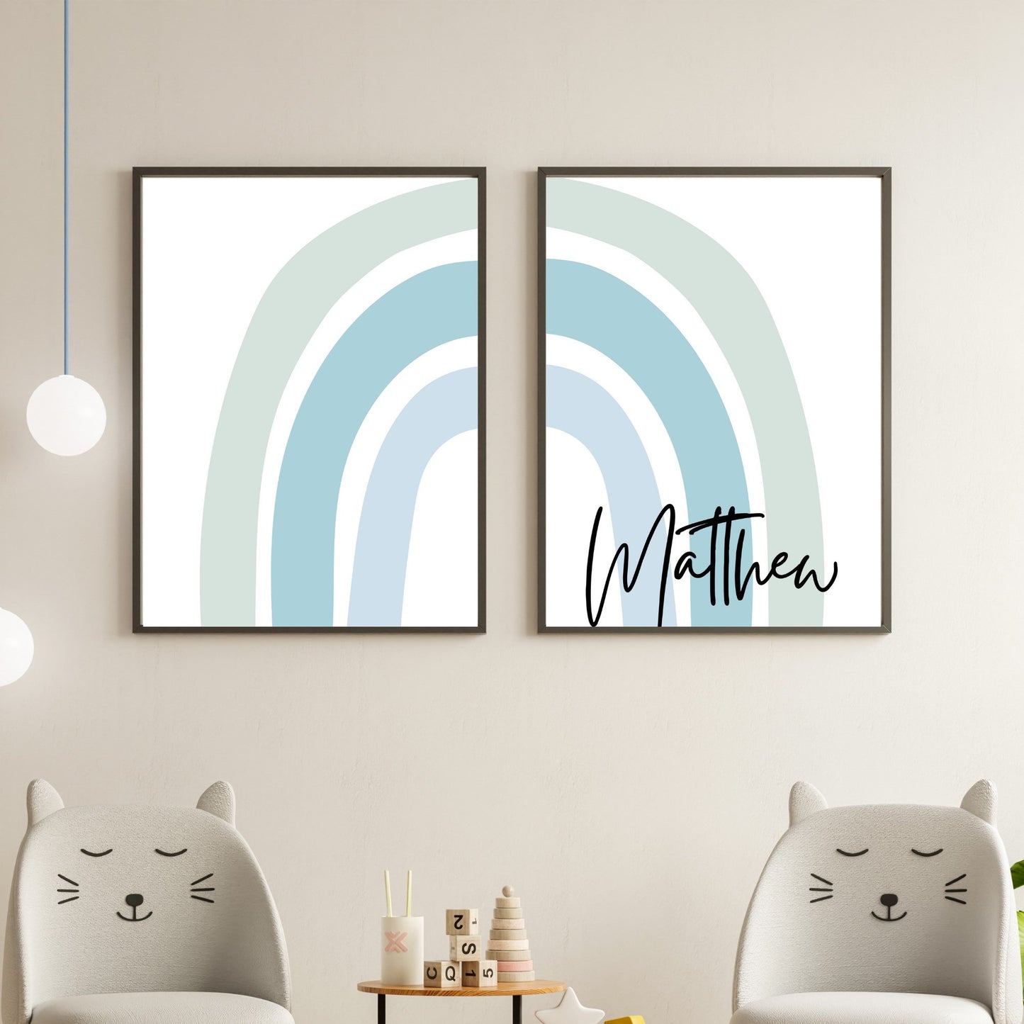 Rainbow sibling set of 2 prints