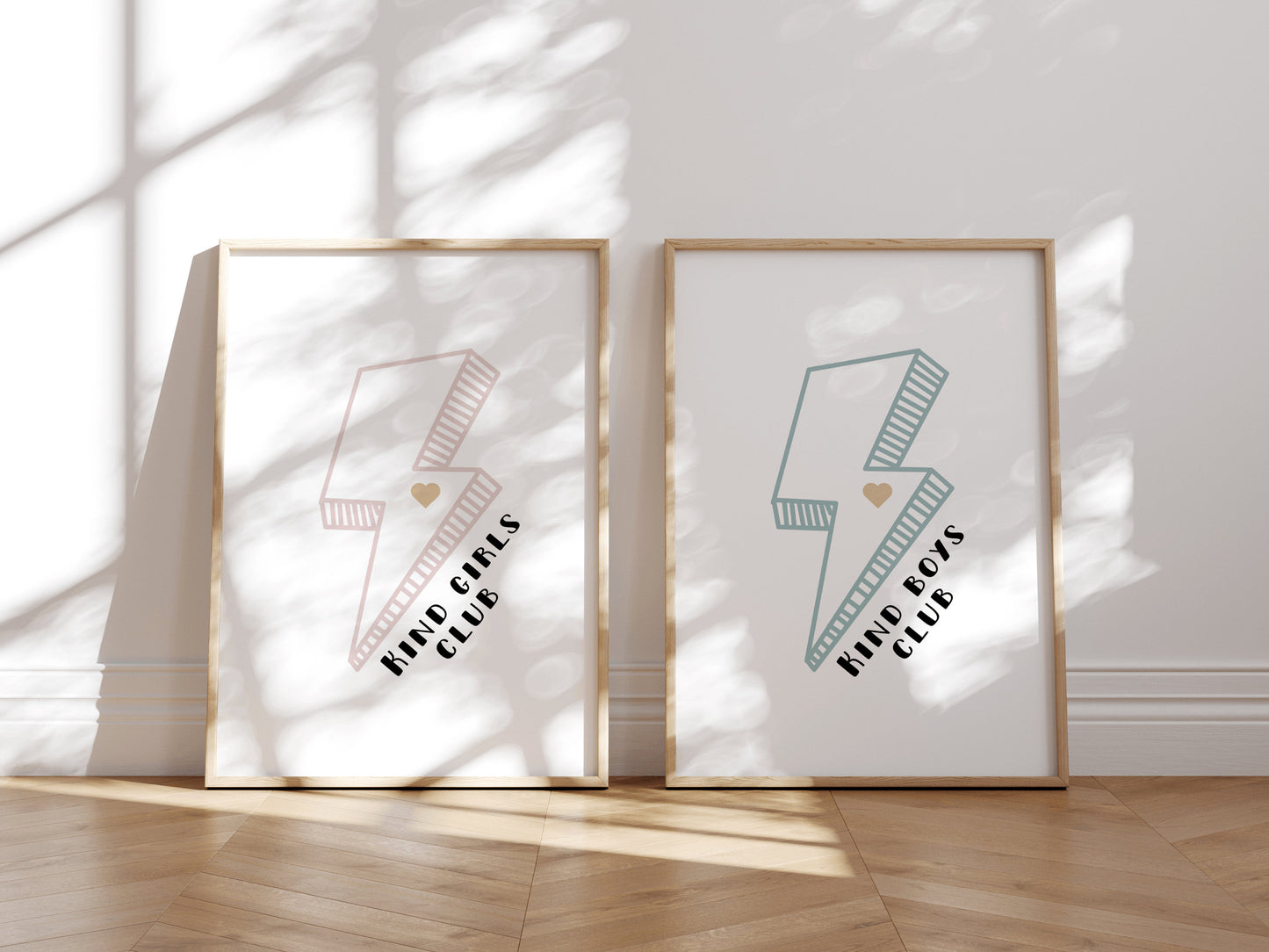 Lightening bolt “ Kind girls/Kind boys club” print