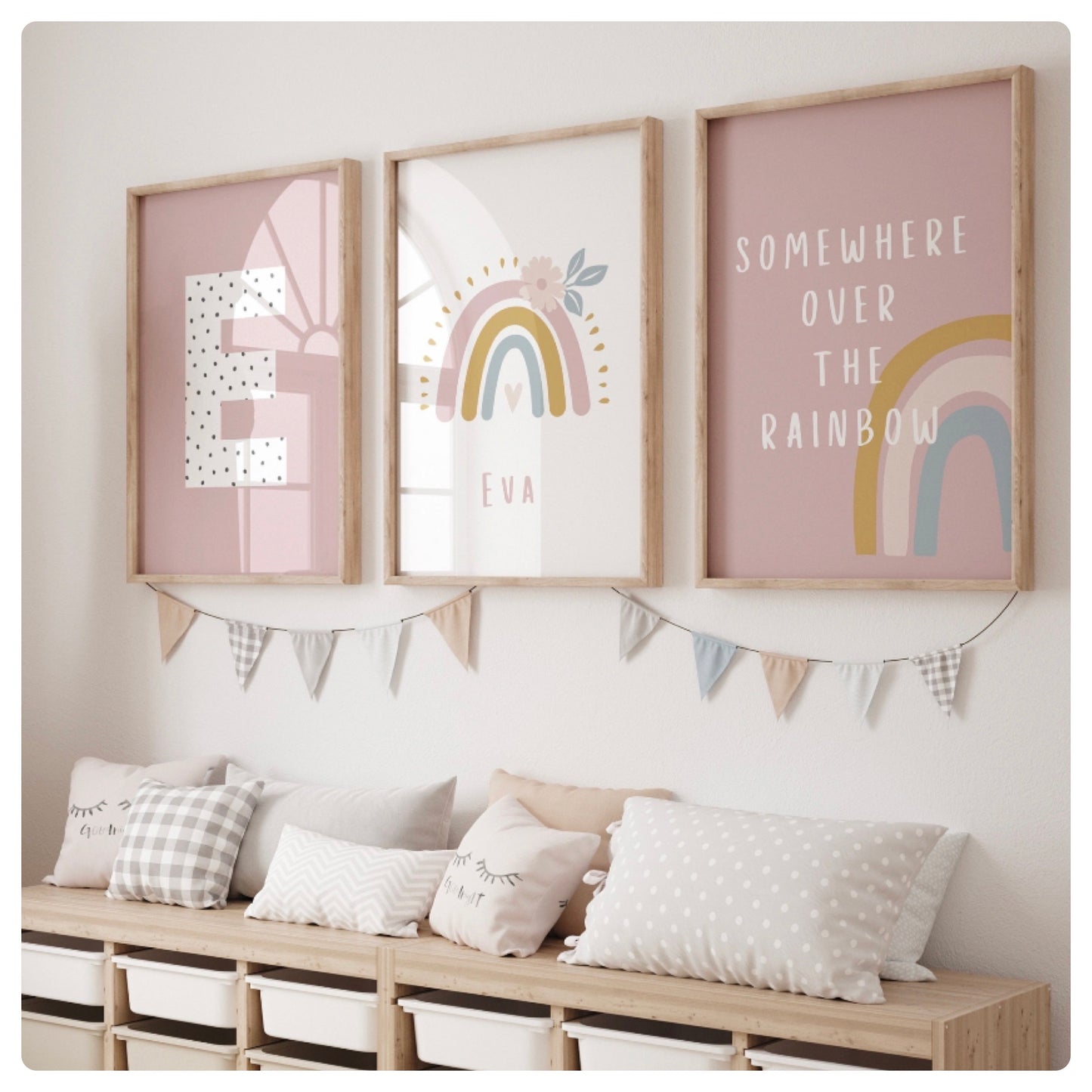 Somewhere over the rainbow personalised set