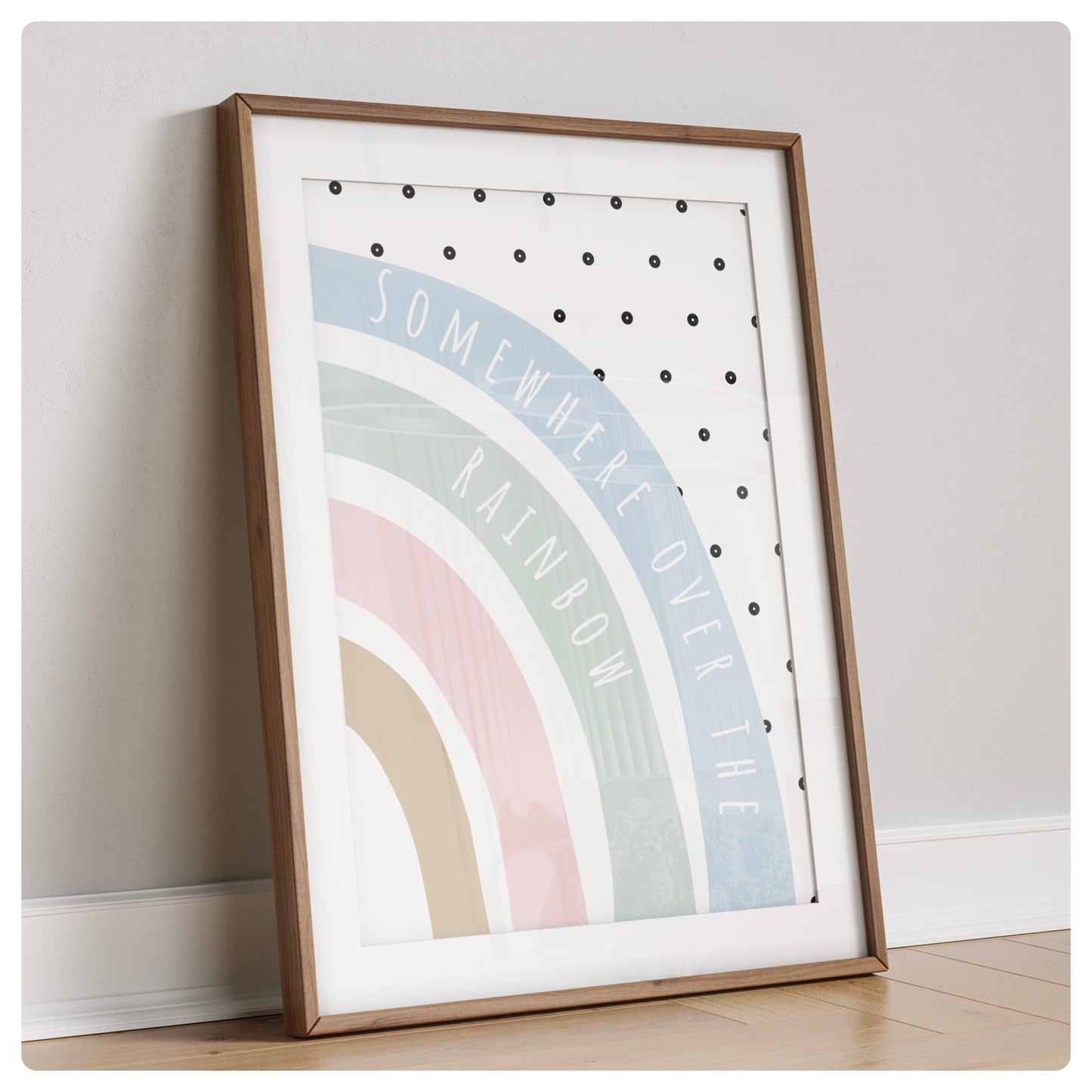 Rainbow Pastel “Somewhere over the rainbow” print