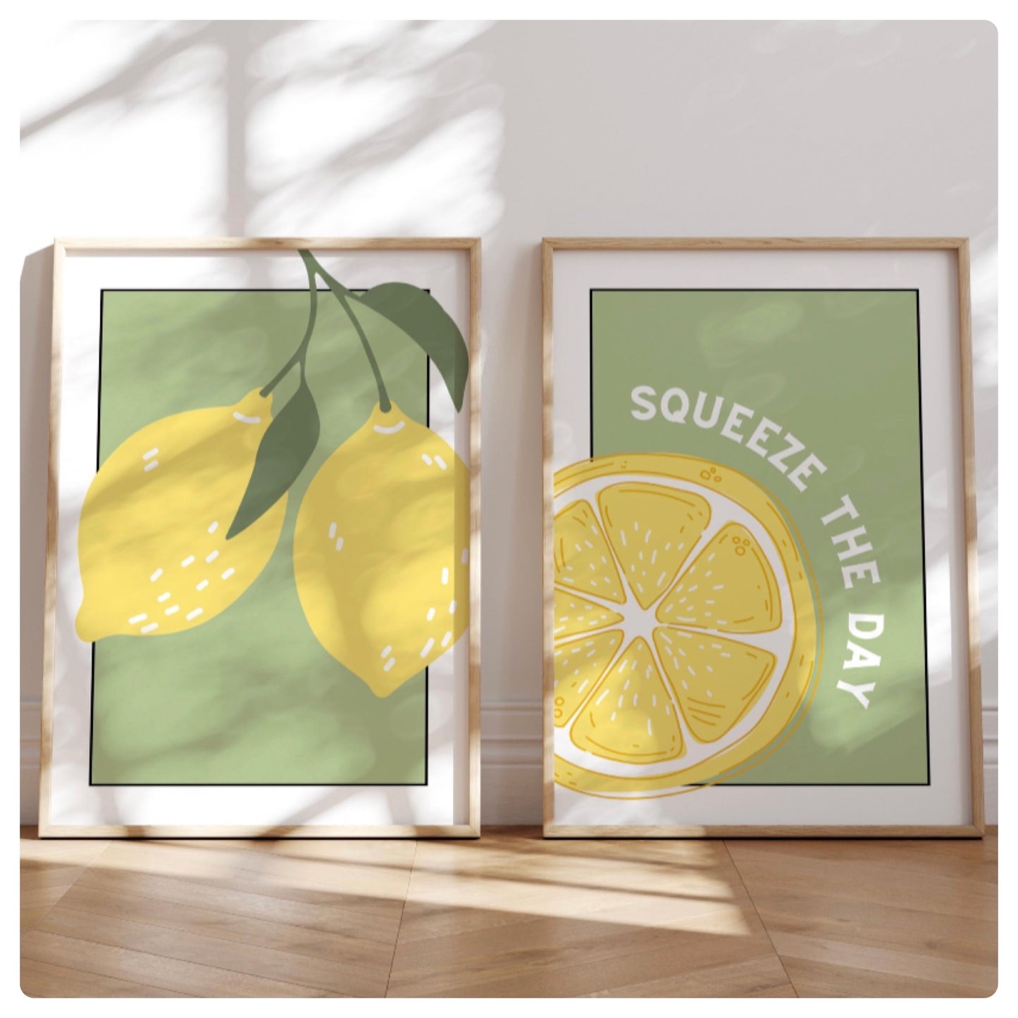 Bright lemon set of 2 prints