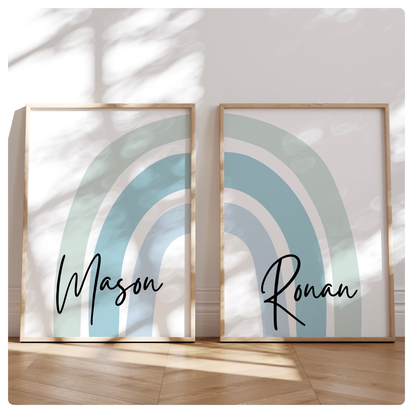 Rainbow sibling set of 2 prints