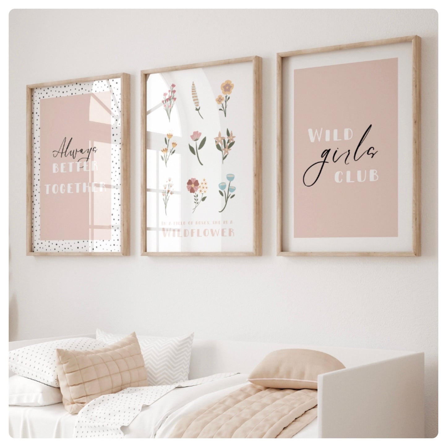 Wildflower sister set of 3 prints