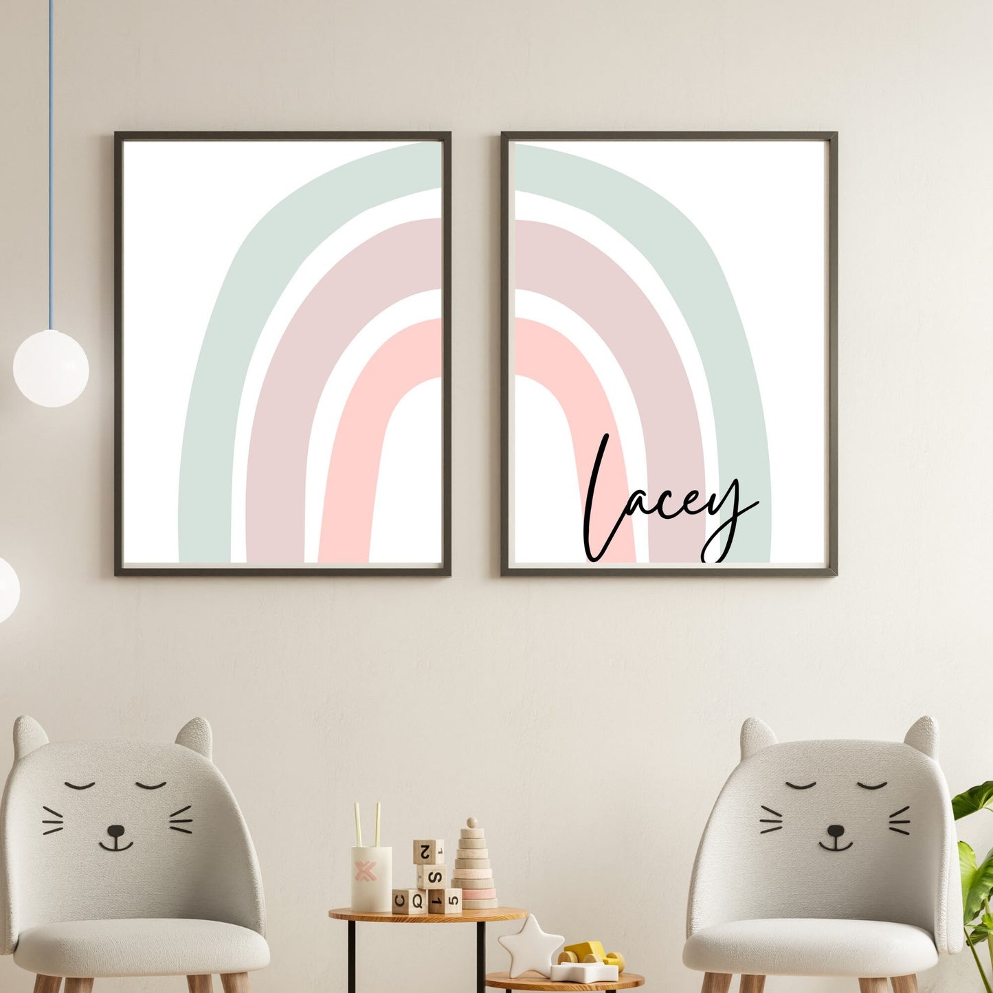 Rainbow sibling set of 2 prints