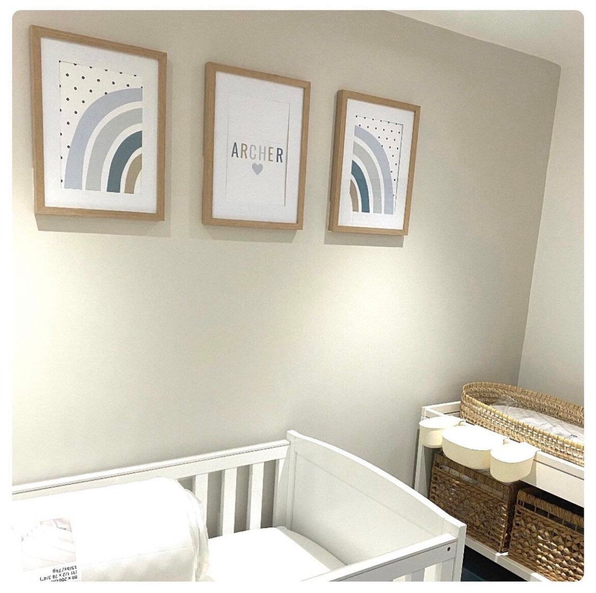 Rainbow personalised set of 3 prints