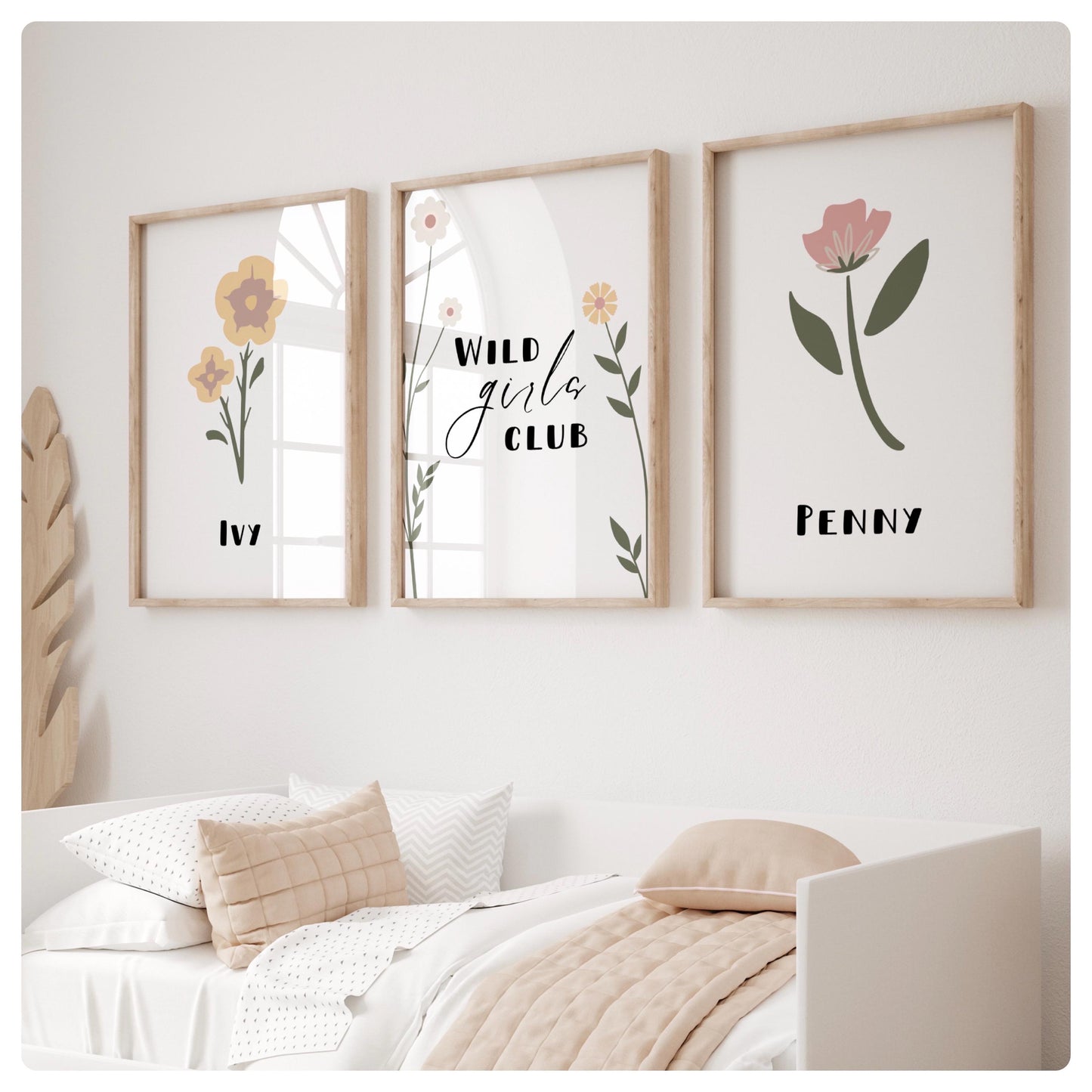 Sisters wild girls club set of 3 prints