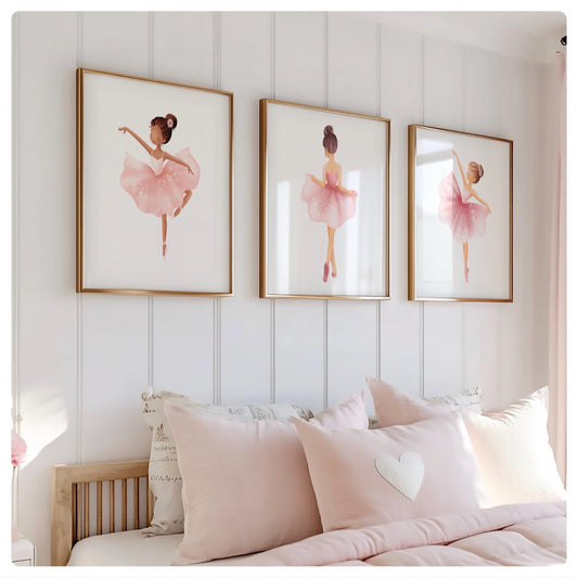 Ballerina set of 3 prints