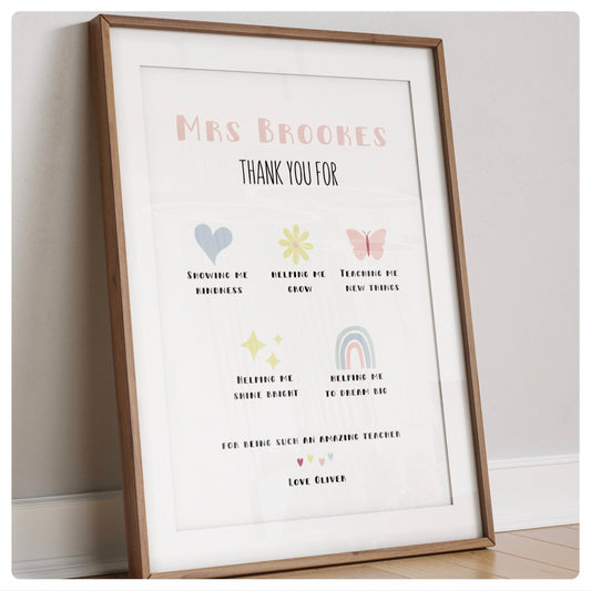 School/ nursery Teacher print