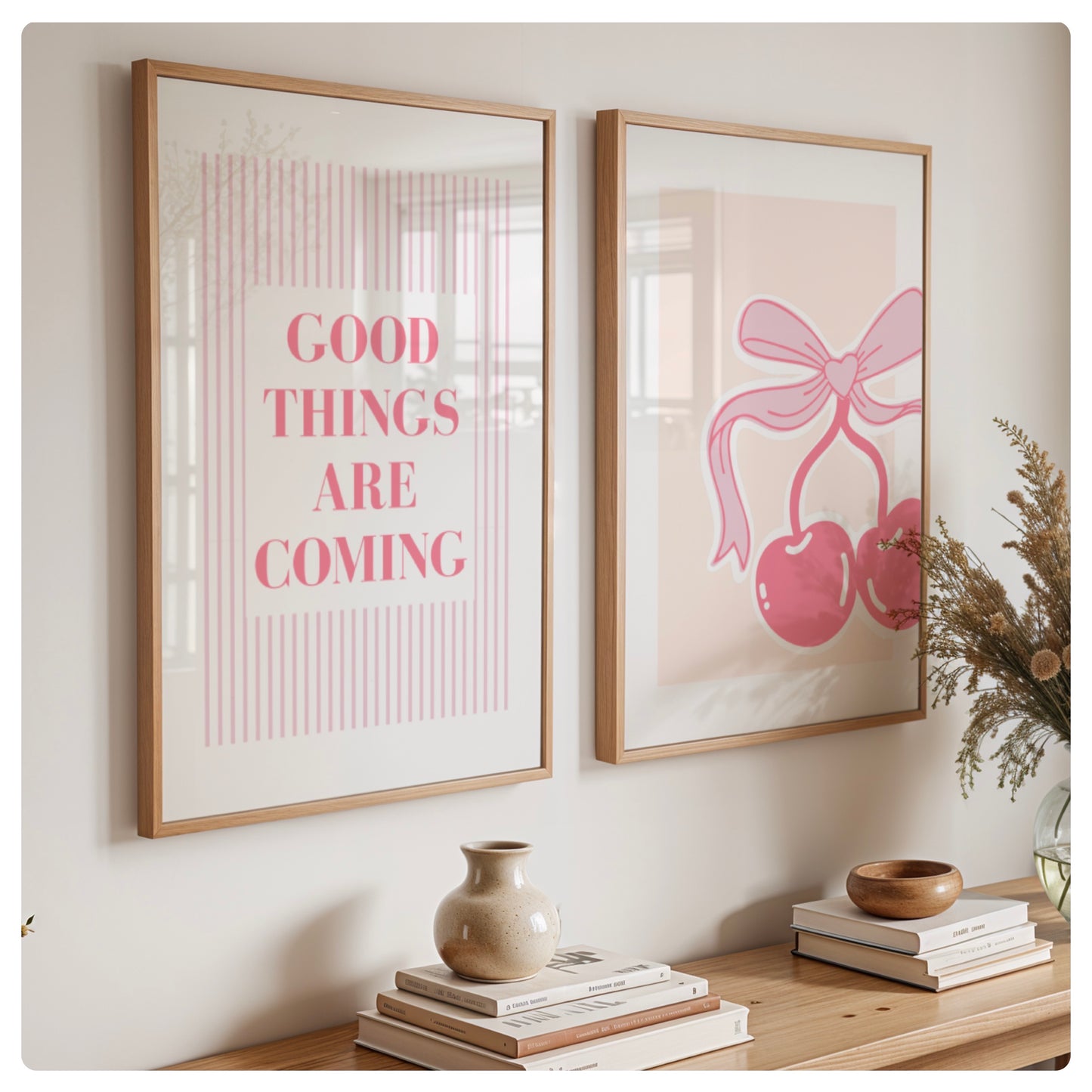Good things & cherry set of 2 prints