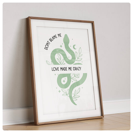 Taylor Swift dont blame me print