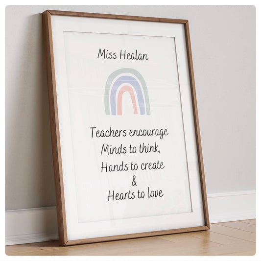 School/ nursery Teacher print